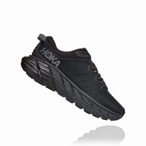 Hoka One One GAVIOTA 3 Road Running Shoes For Women India Black IN-0429